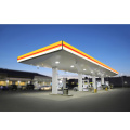 New design prefabricated steel structure space frame gas station service station canopy